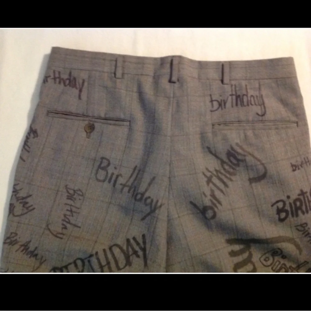 Christian Dior Suit w/“Happy Birthday” written all over jacket, pants & tie L - Picture 4 of 8